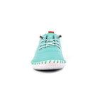St. Ives Turquoise Leather Plimsoll
