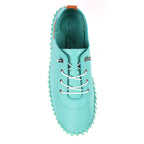 St. Ives Turquoise Leather Plimsoll