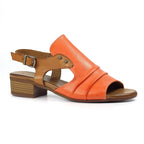 Jaden Orange Leather Sandal