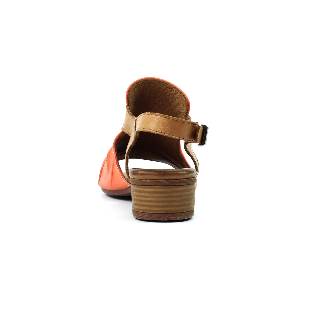 Jaden Orange Leather Sandal