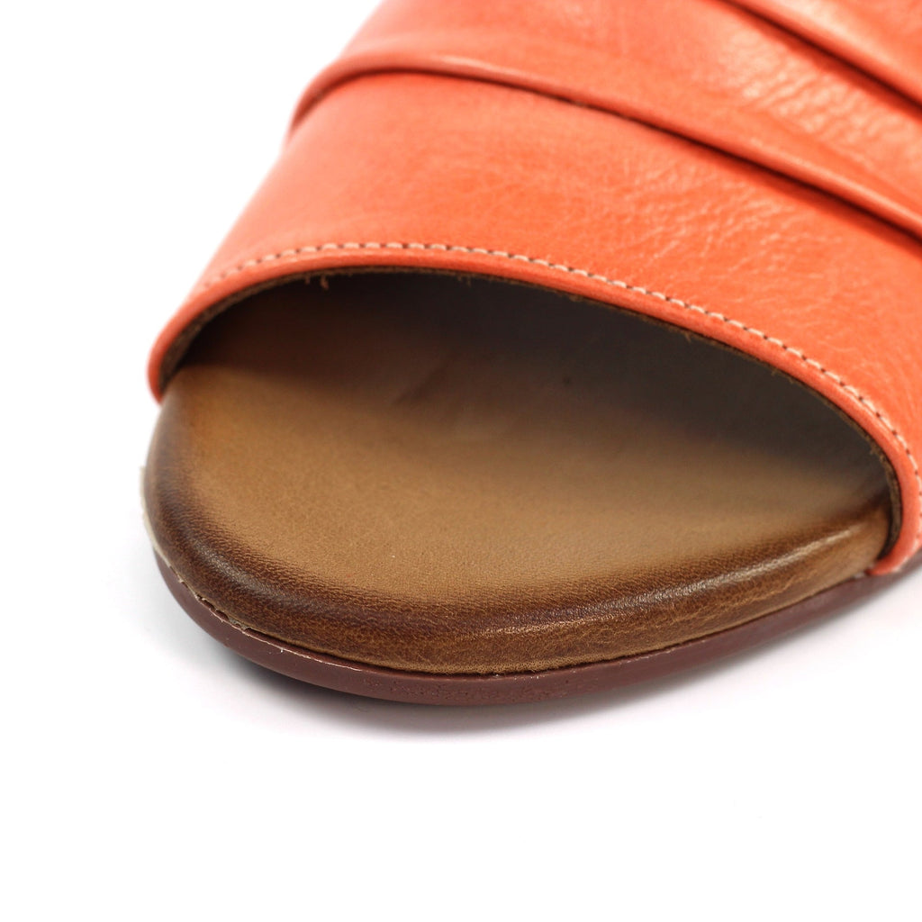 Jaden Orange Leather Sandal