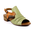 Jaden Khaki Leather Sandal