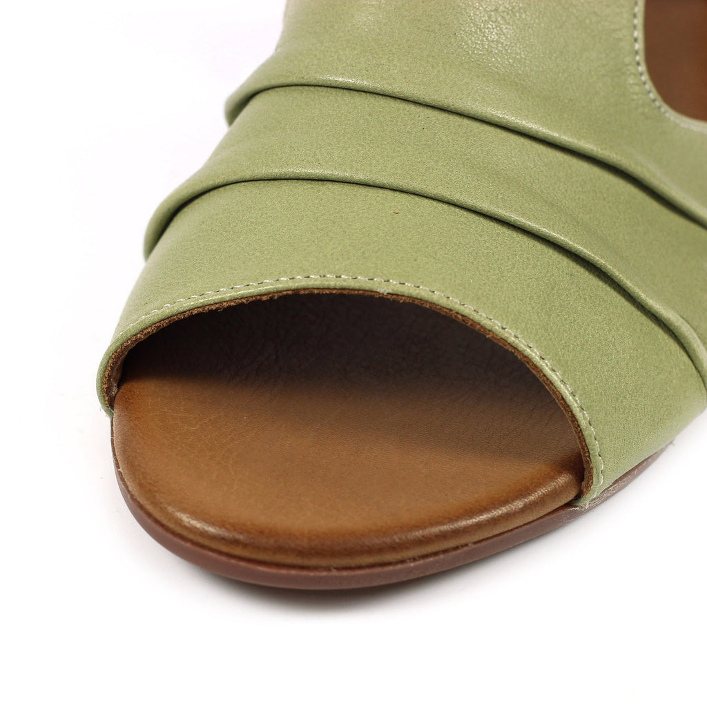 Jaden Khaki Leather Sandal