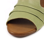 Jaden Khaki Leather Sandal