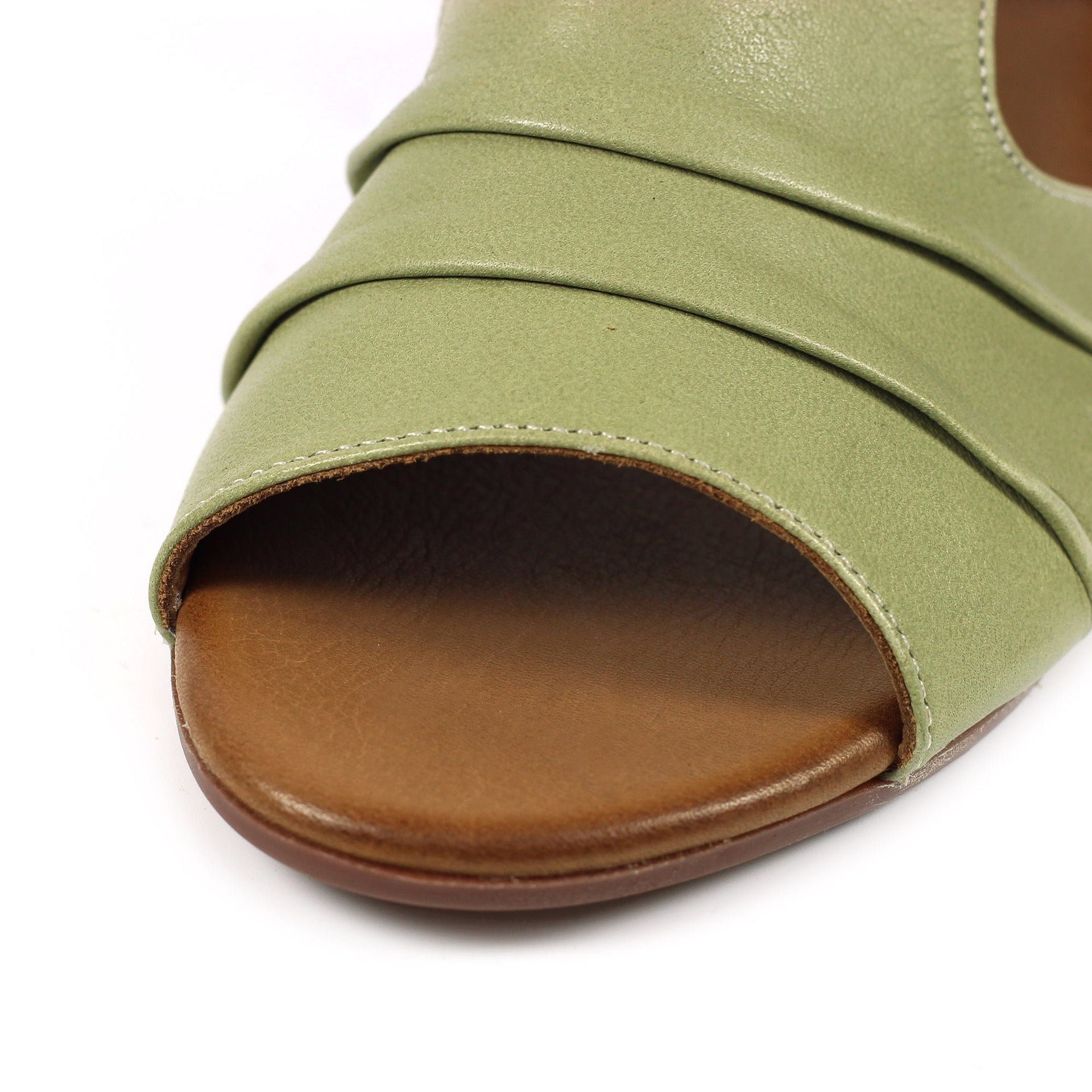 Jaden Khaki Leather Sandal