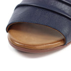 Jaden Navy Leather Sandal