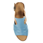 Jaden Mid Blue Leather Sandal