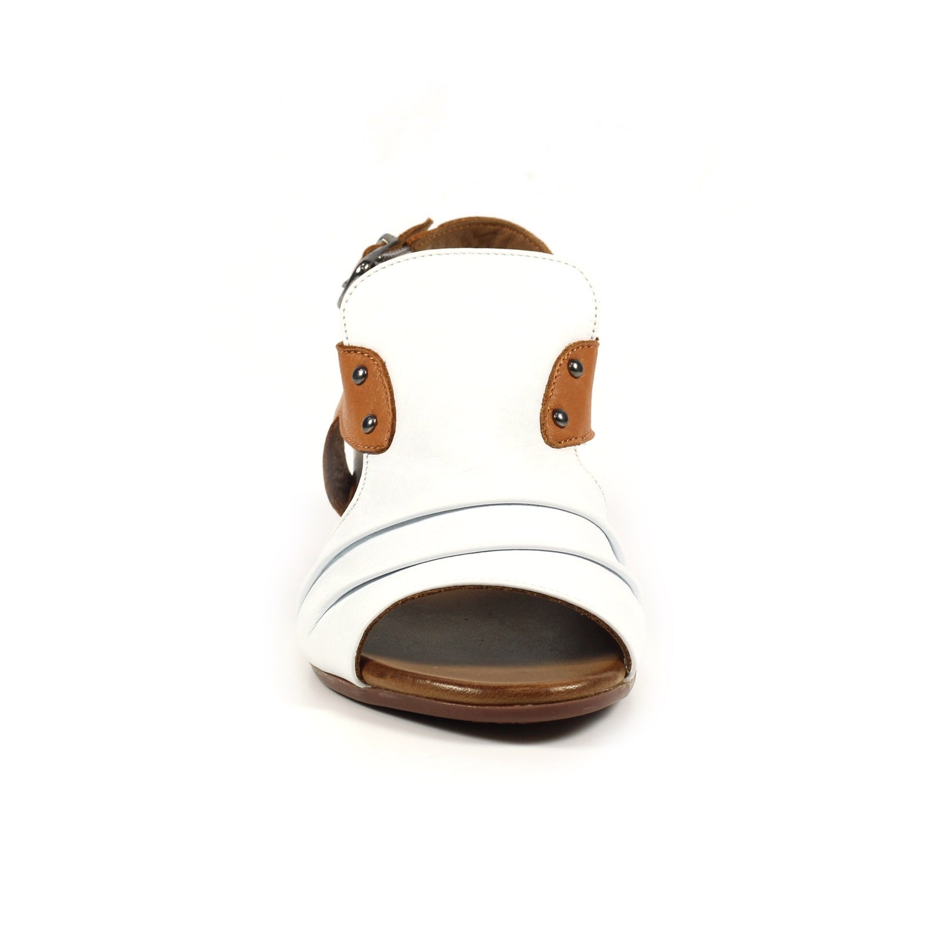 Jaden White Leather Sandal