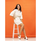 Jaden White Leather Sandal