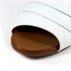 Jaden White Leather Sandal