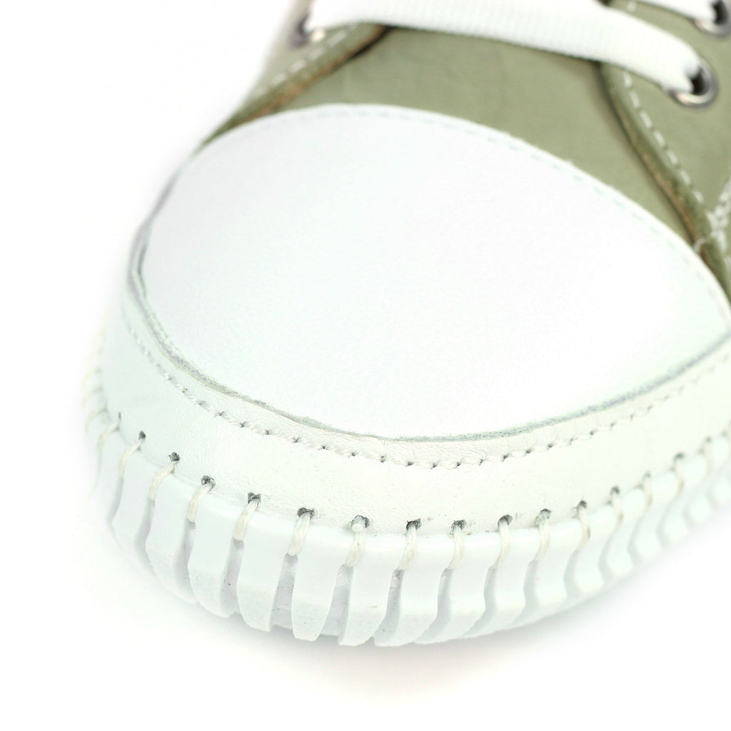 Truffle II Khaki Leather Plimsoll