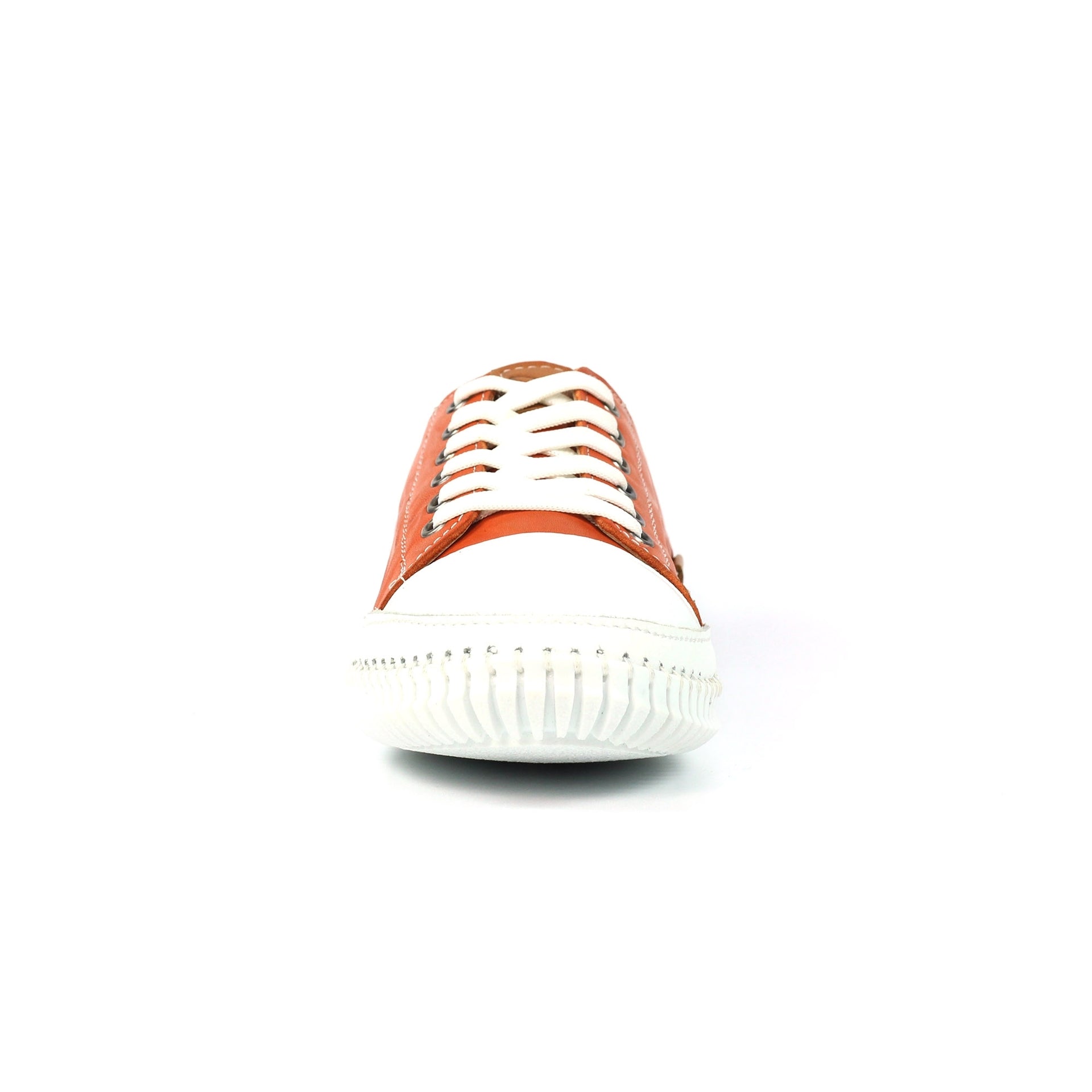 Truffle II Orange Leather Plimsoll