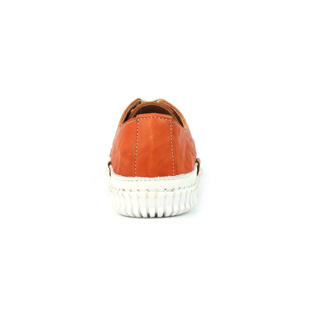 Truffle II Orange Leather Plimsoll