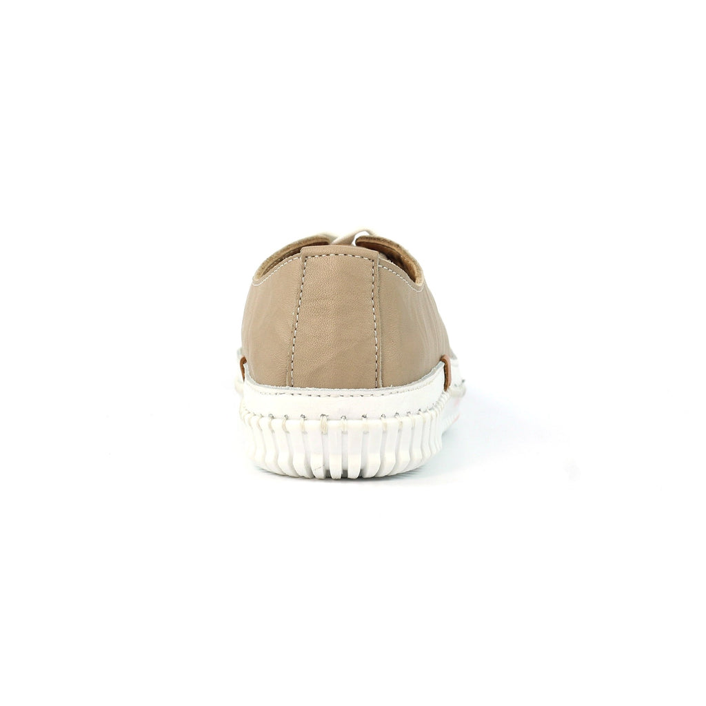 Truffle II Stone Leather Plimsoll