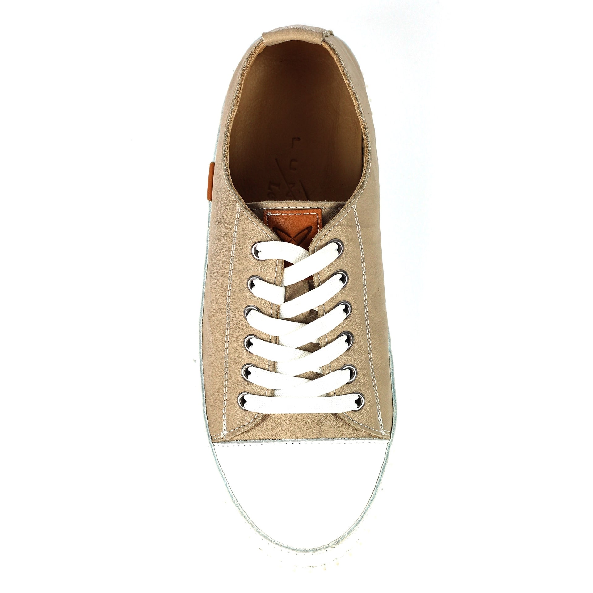 Truffle II Stone Leather Plimsoll