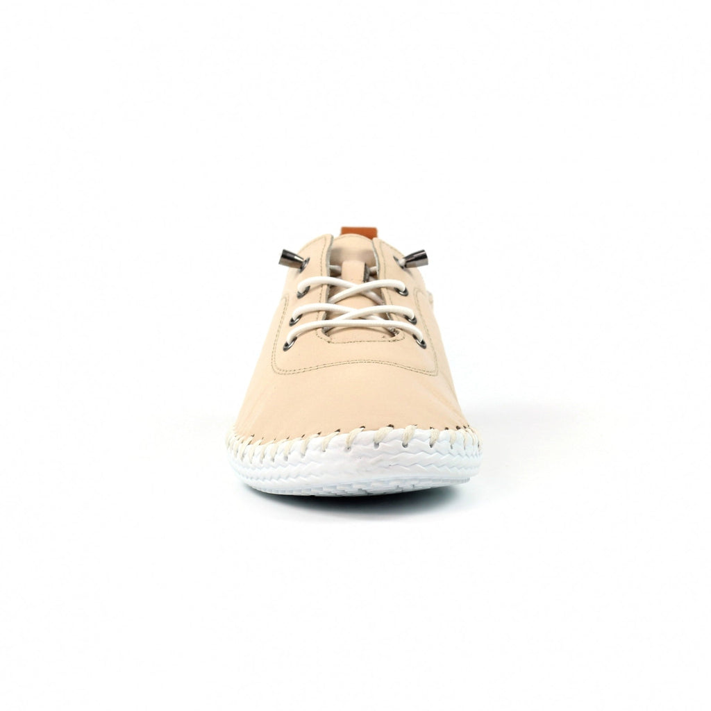 St. Ives Cream Leather Plimsoll