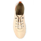 St. Ives Cream Leather Plimsoll