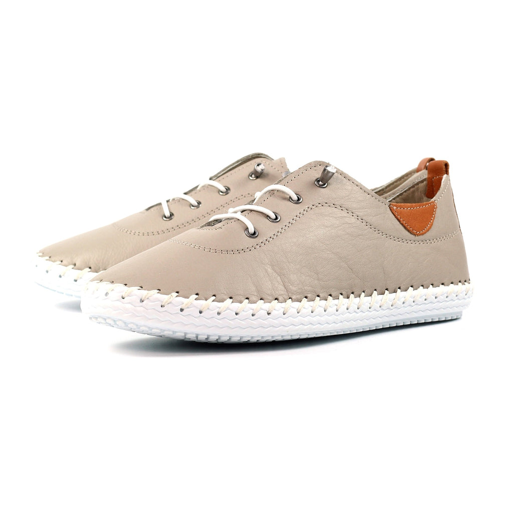 St. Ives Stone Leather Plimsoll