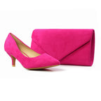 Abby Fuchsia Kitten Heel Court Shoe