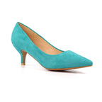 Abby Green Kitten Heel Court Shoe
