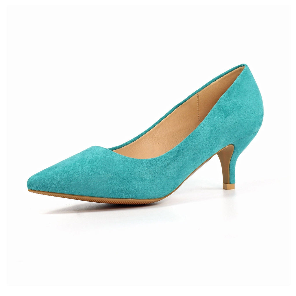 Abby Green Kitten Heel Court Shoe