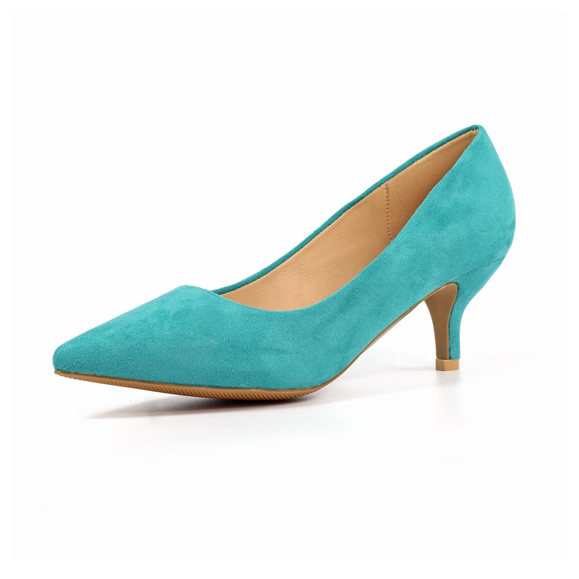 Abby Green Kitten Heel Court Shoe