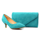 Abby Green Kitten Heel Court Shoe