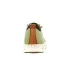 St Austell Khaki Leather Plimsoll