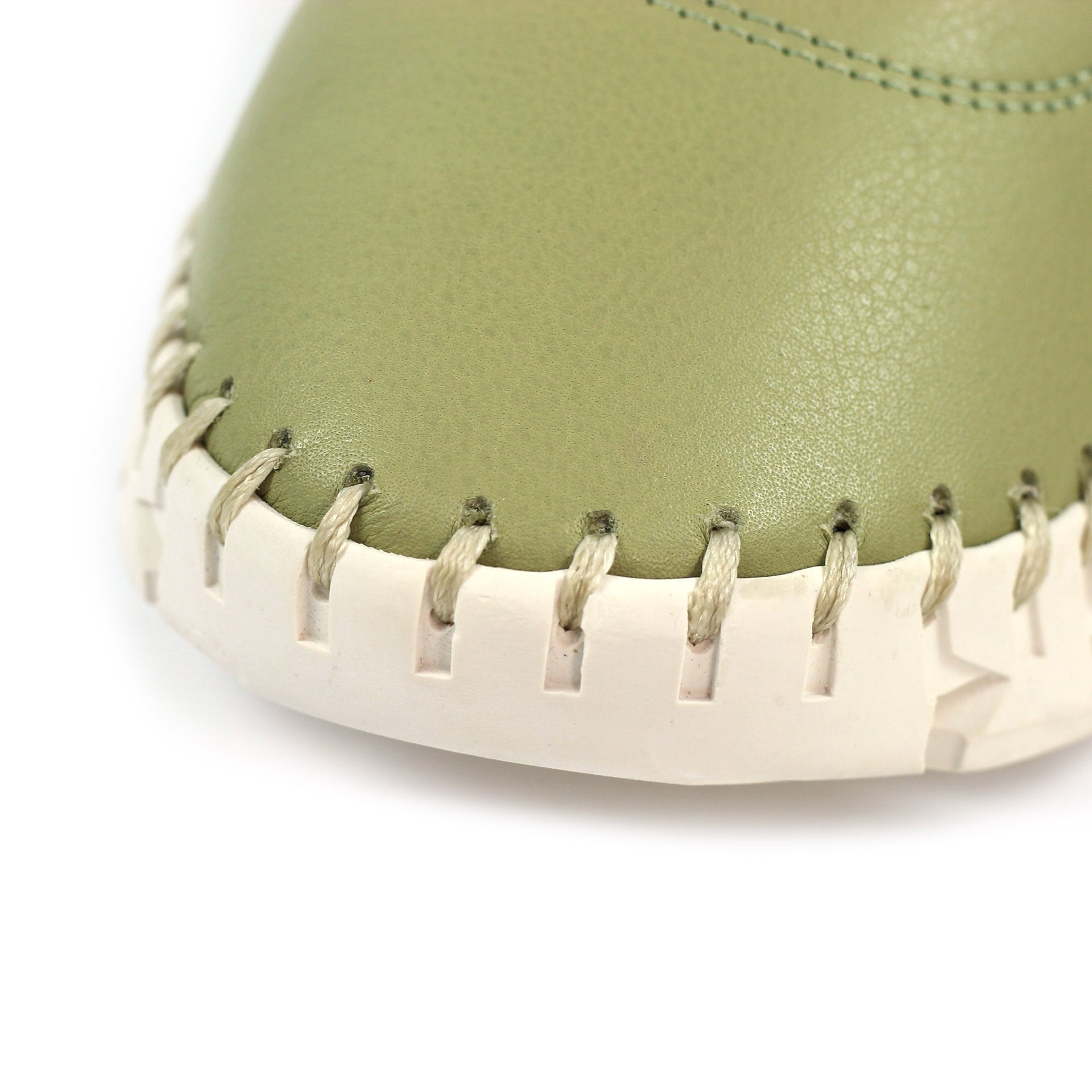 St Austell Khaki Leather Plimsoll