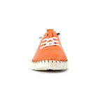 St Austell Orange Leather Plimsoll