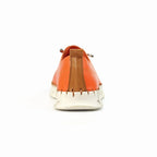 St Austell Orange Leather Plimsoll