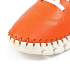 St Austell Orange Leather Plimsoll