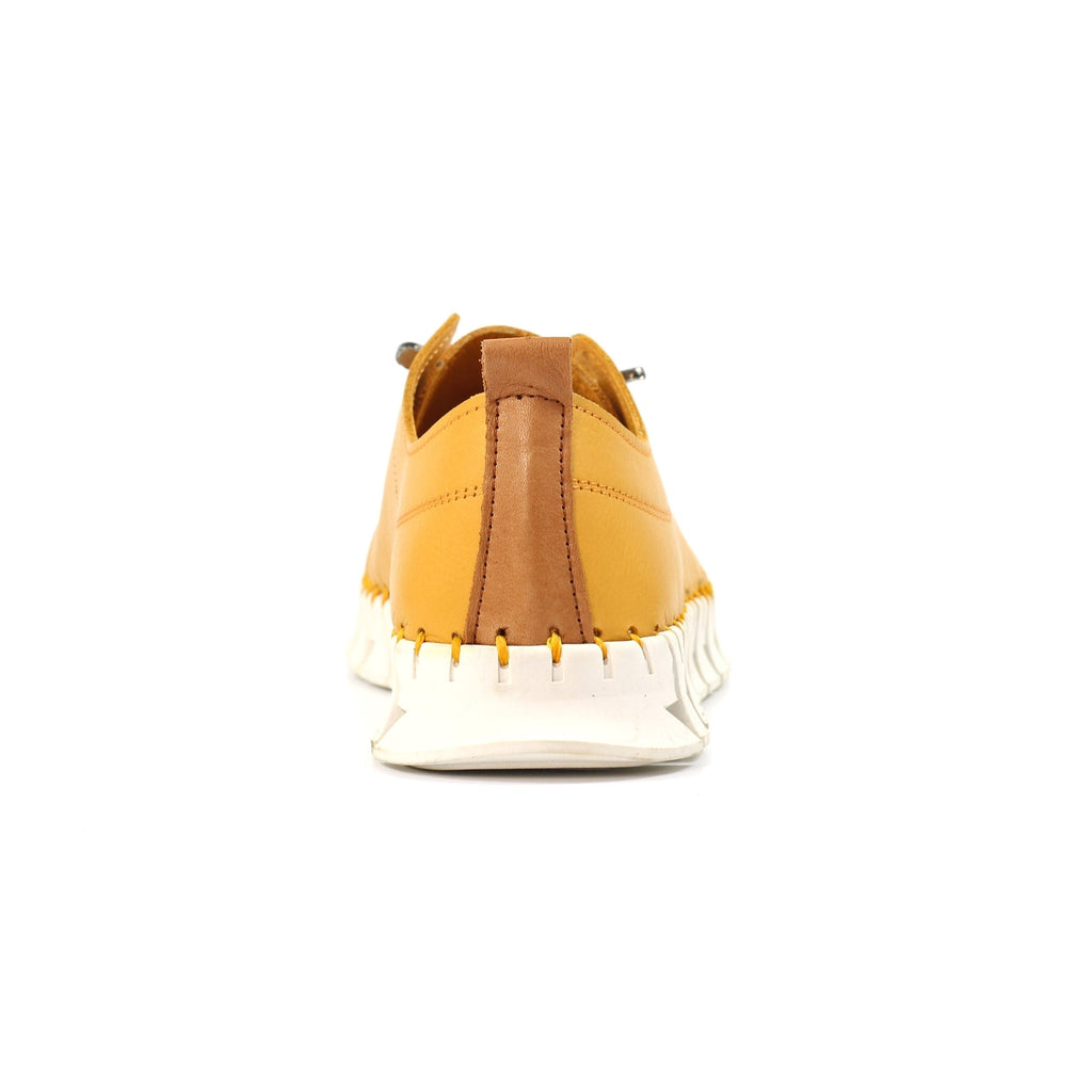 St Austell Yellow Leather Plimsoll