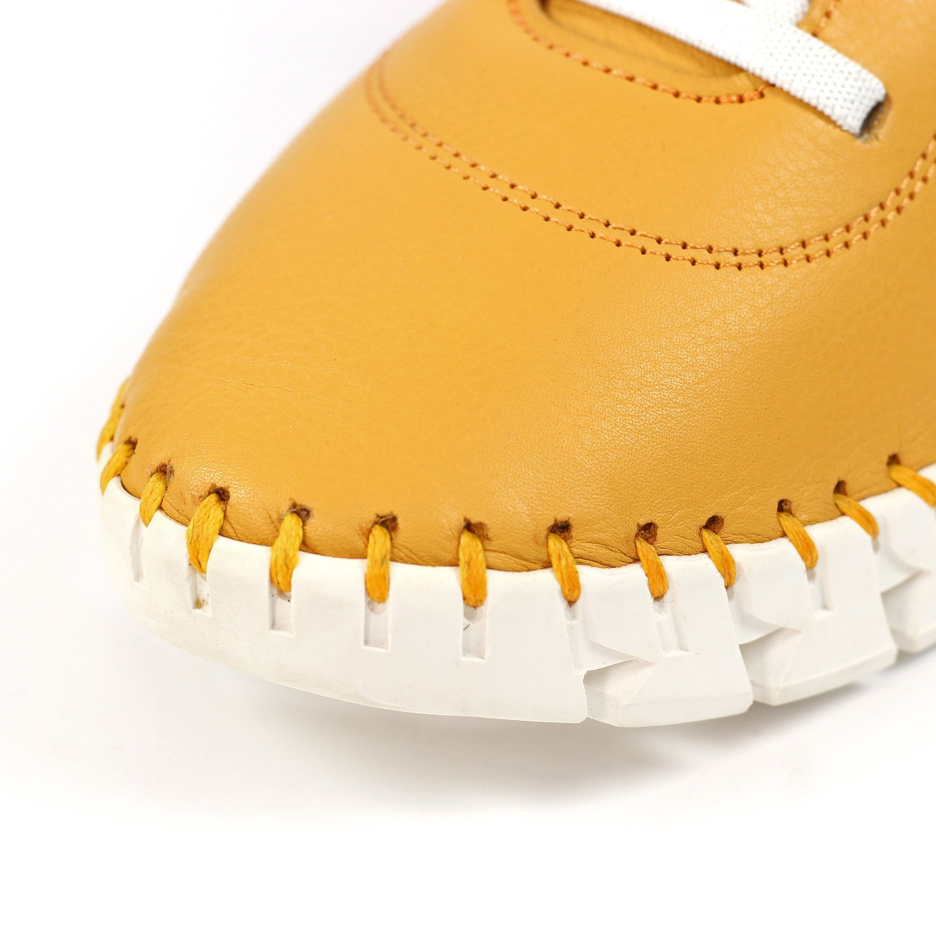 St Austell Yellow Leather Plimsoll