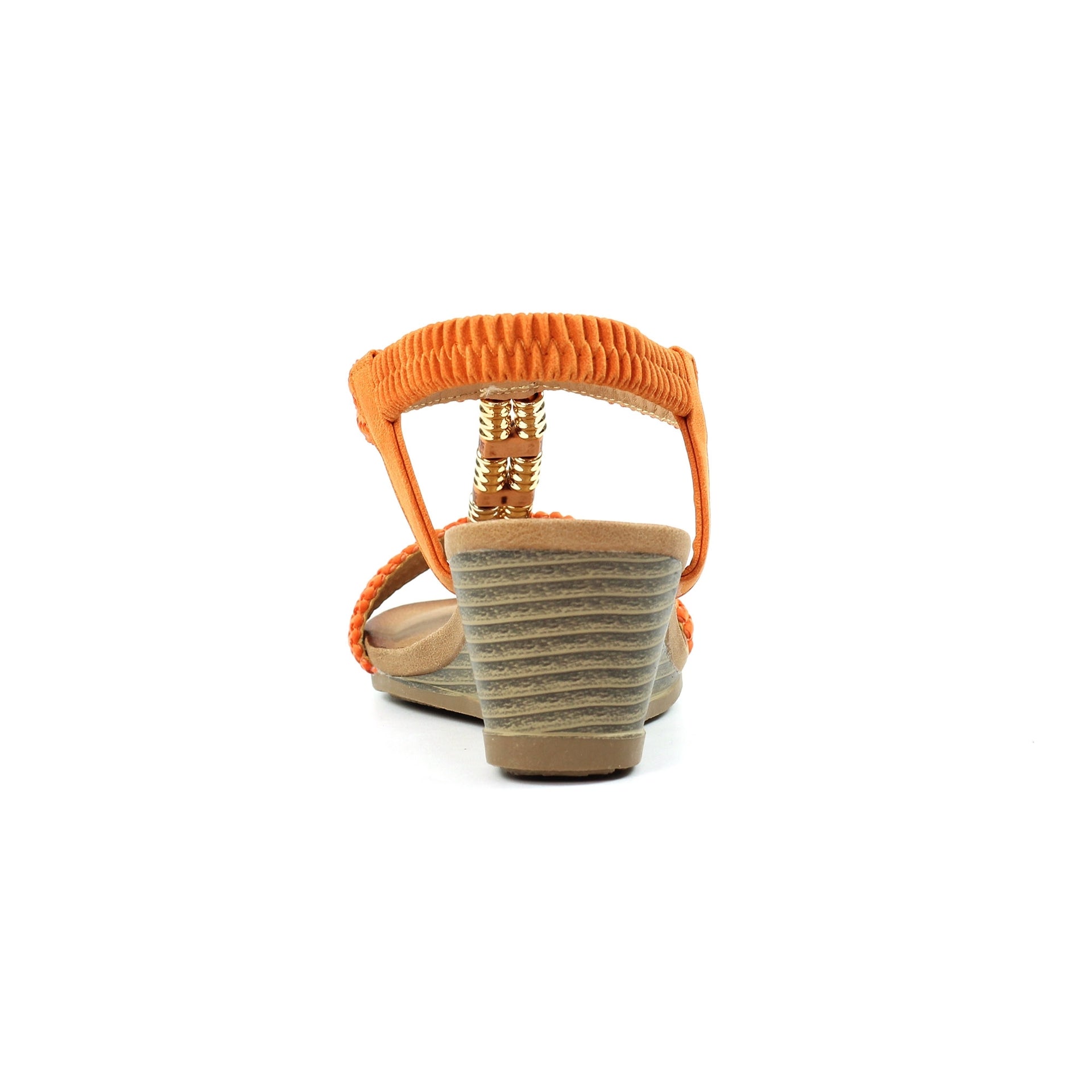 Florence Orange Wedge Sandal