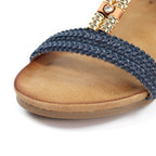 Florence Navy Wedge Sandal