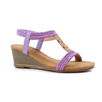 Florence Lilac Wedge Sandal
