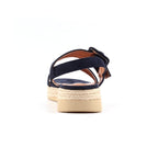 Amelia Navy Wedge Sandal