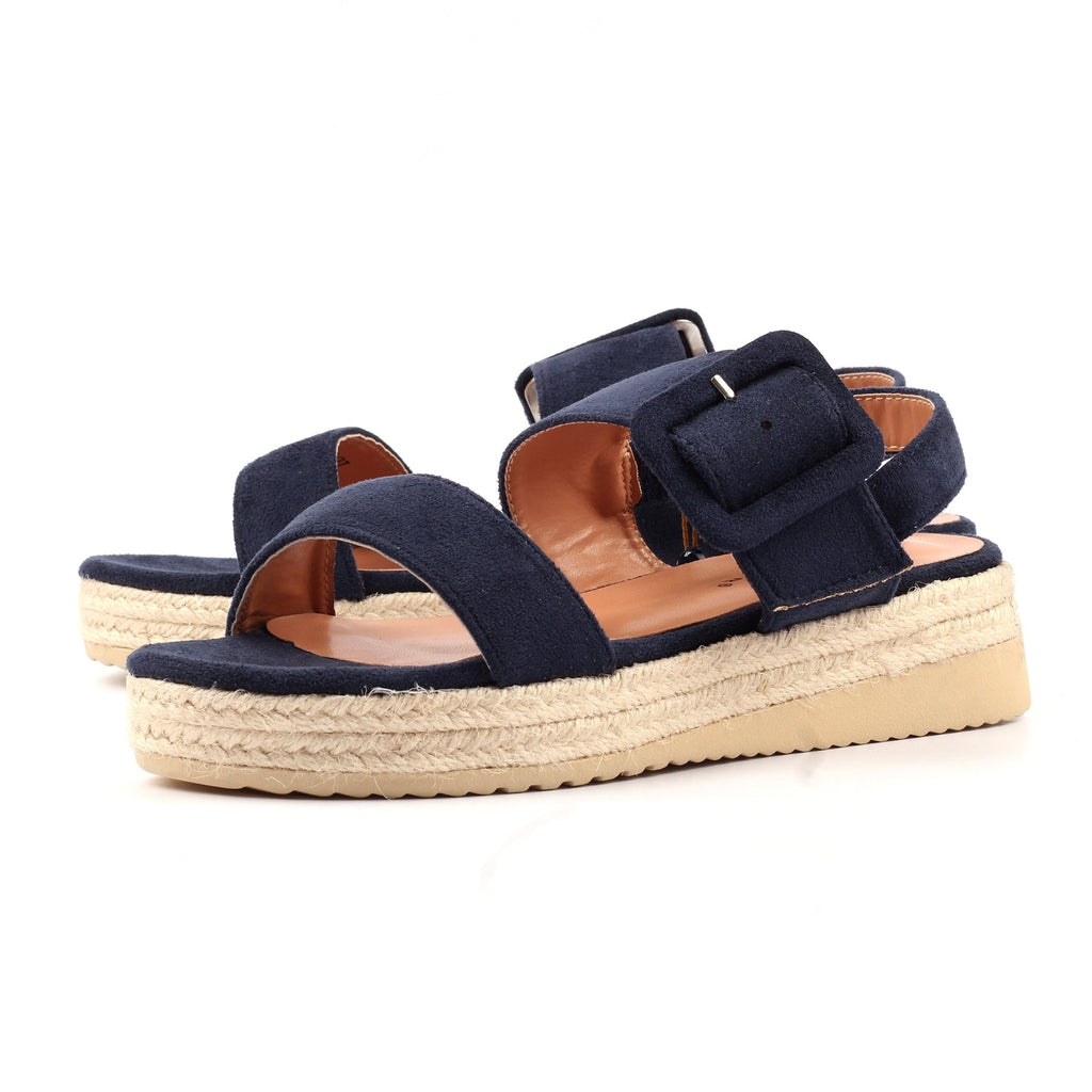 Amelia Navy Wedge Sandal