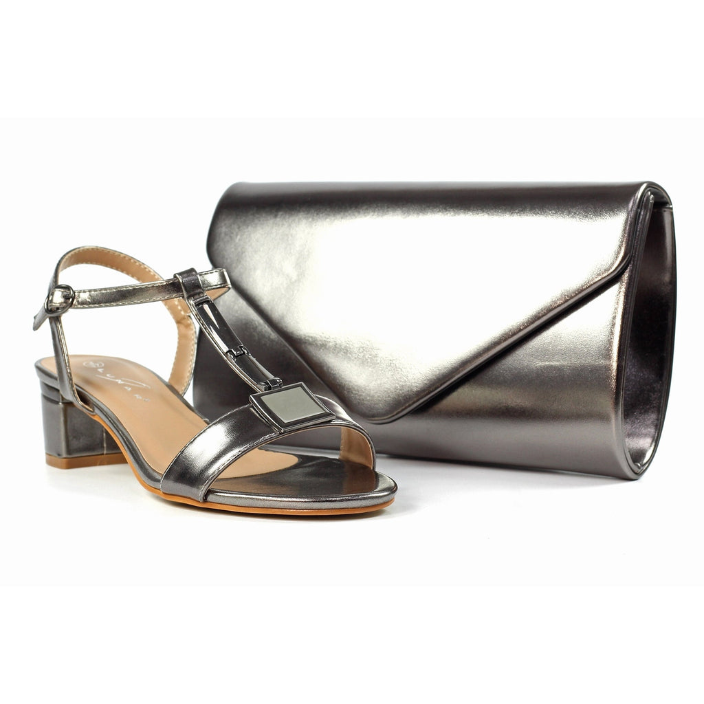 Blaze Pewter Patent Handbag