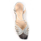 Twinkle Silver Block Heel Sandal