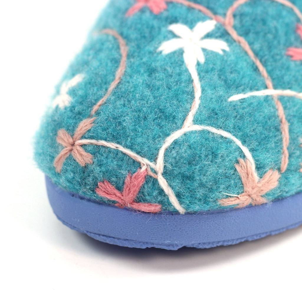 Harlow Teal Slipper