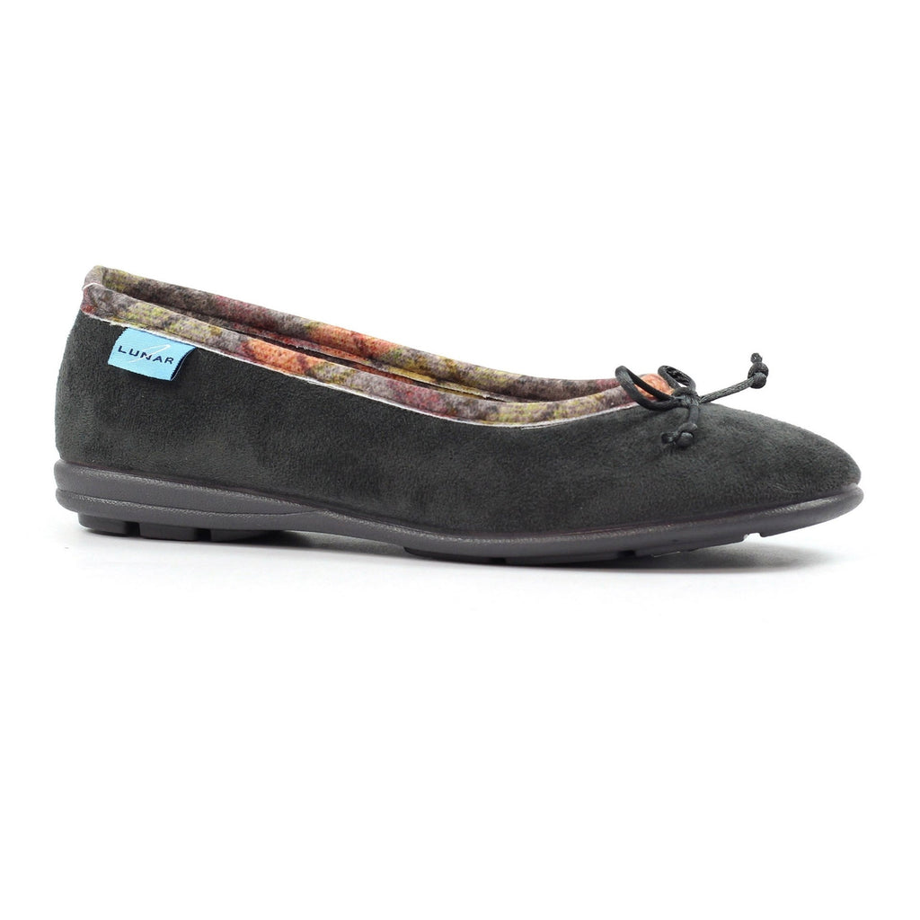 Bow Grey Pump Slipper