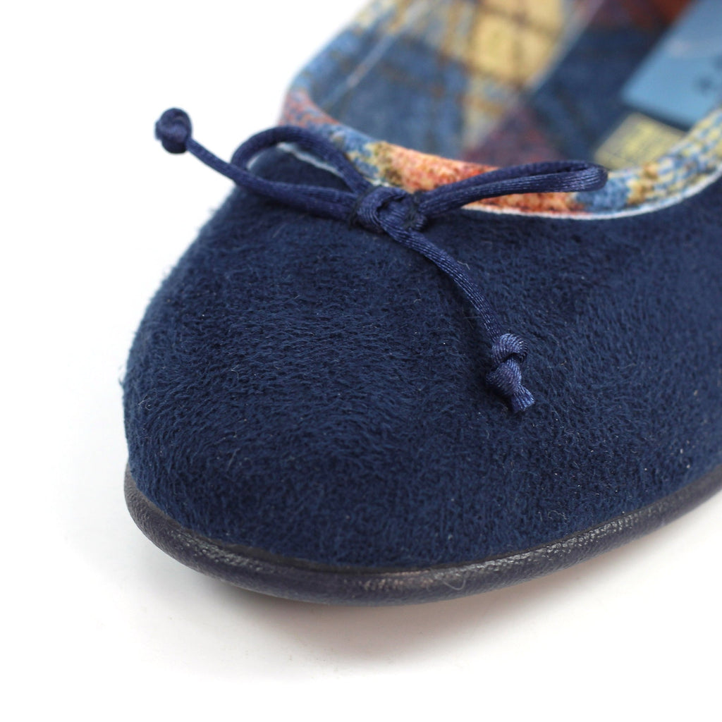 Bow Navy Pump Slipper