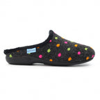 Peanut Black Mule Slipper