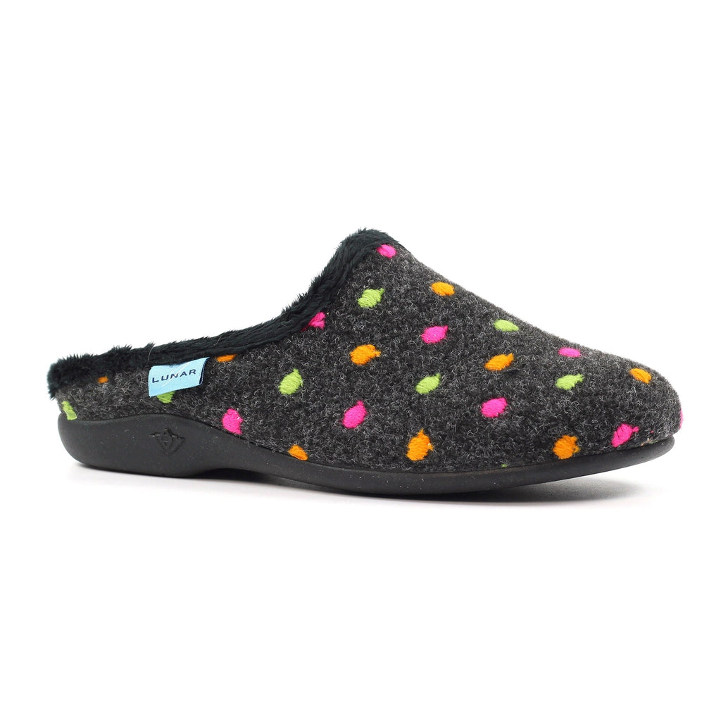 Peanut Black Mule Slipper