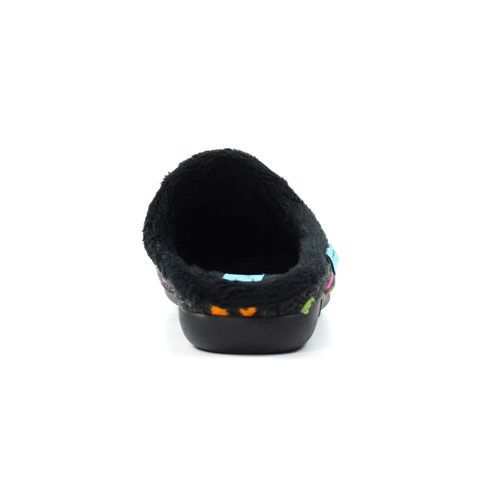 Peanut Black Mule Slipper