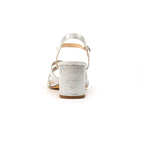 Utah Silver Block Heel Sandal