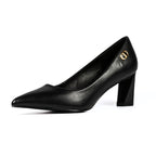 Phoebe Black Court Shoe