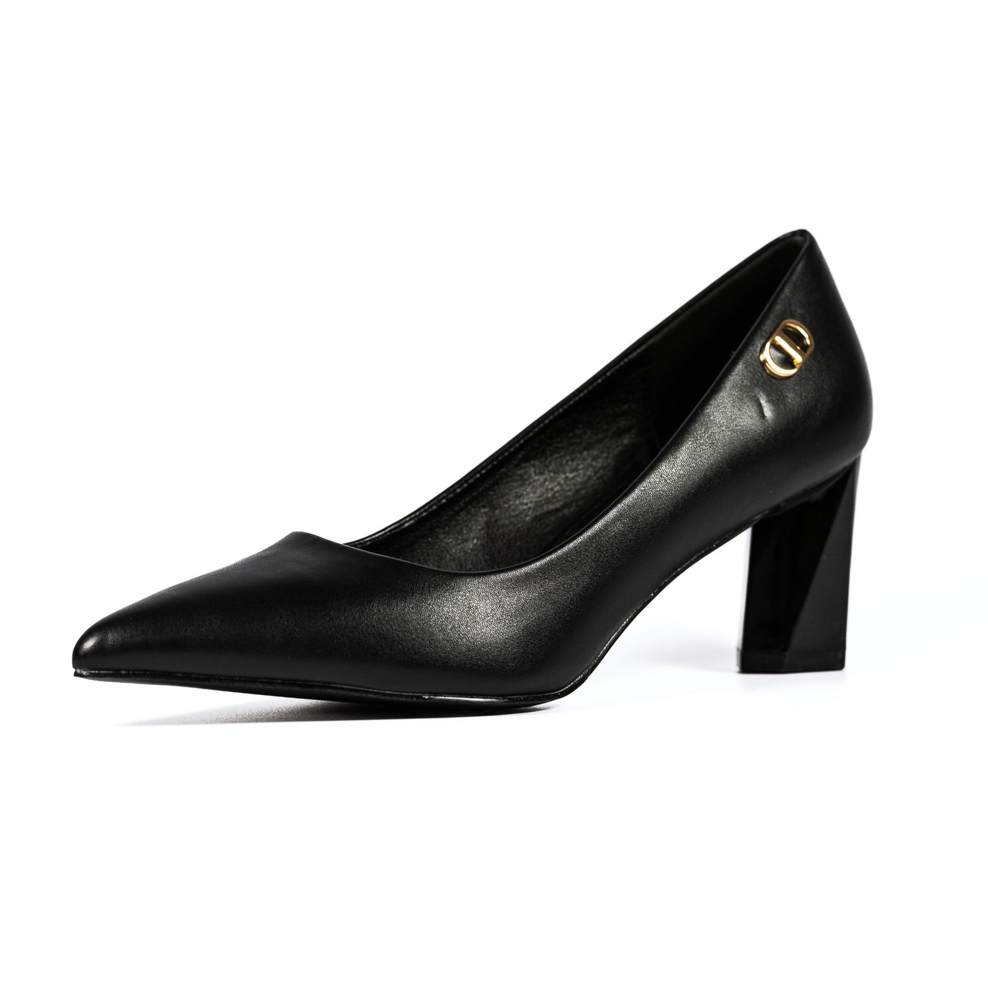 Phoebe Black Court Shoe